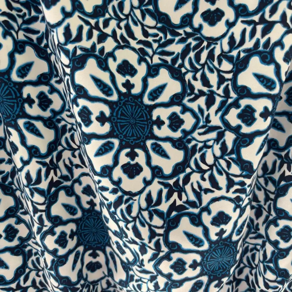 Vineyard Vines Girls Tile Medallion Blue and White Coastal Romper Size L(14)